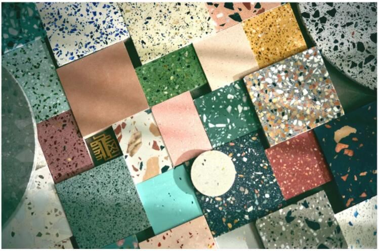colorful terrazzo stone sample