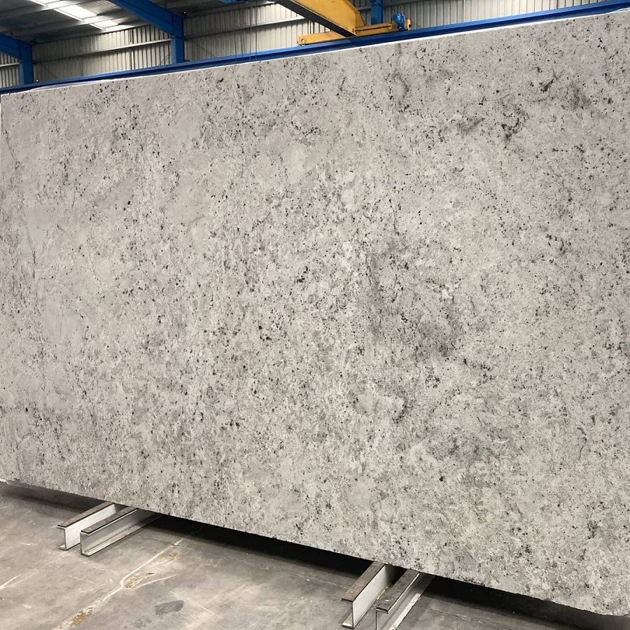 Colonial white granite slab