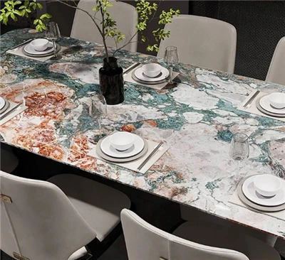 Plaub lub caij Marble Pink Ntuj Pob Zeb Slabs Les Quatre Saisons Quartzite