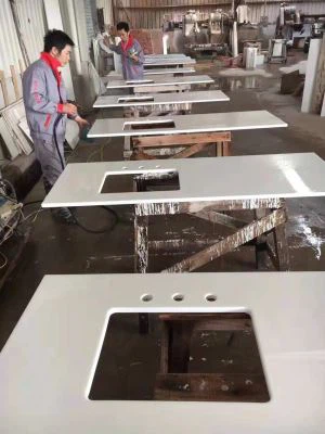 Khoom cuav Quartz saib iav heev Countertops