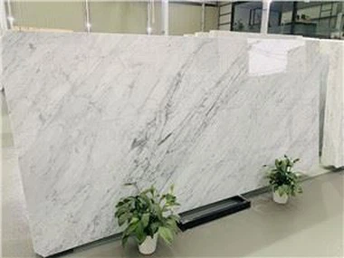Polished Italian Calacatte Dawb Marbles rau Pem Teb Phab Ntsa Ua Haujlwm Rooj Countertops Saib iav heev sab saum toj