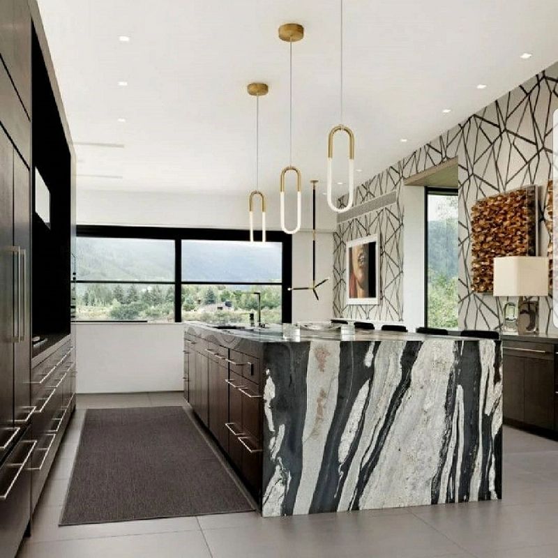 Copacabana Granite Rau Chav Ua Noj / Countertop / Island / Worktop