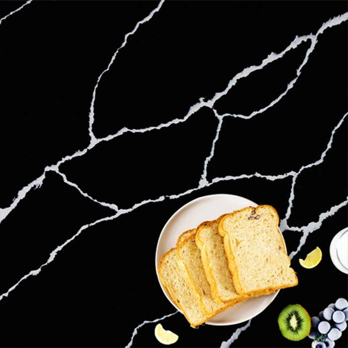 Prefab Qz Countertop Quartz Slabs Artificial Quartz Pob Zeb Dub Calacatta Quartz Slabs