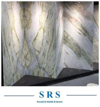 Ntsuab Marble Rau Flooring / Phab ntsa / Chaw tos txais / kos duab / tom qab