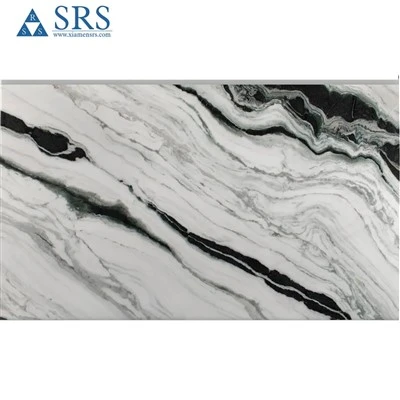 Panda Dawb Marble Rau Flooring Vuas Thiab Phab Ntsa Vuas